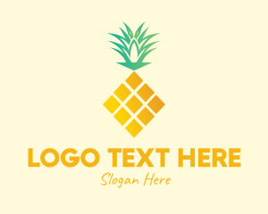 Grocery - Pineapple Fruit Diamond logo design