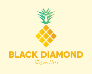 Pineapple Fruit Diamond logo design