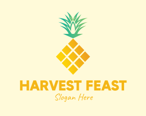 Pineapple Fruit Diamond logo design