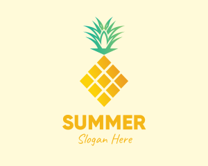 Pineapple Fruit Diamond logo design