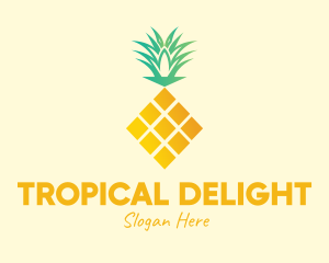 Pineapple Fruit Diamond logo design