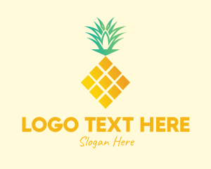 Juice - Pineapple Fruit Diamond logo design