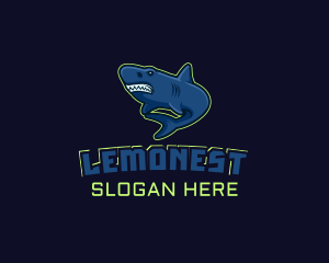 Blue - Wild Shark Gaming logo design
