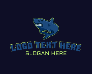 Ocean - Wild Shark Gaming logo design