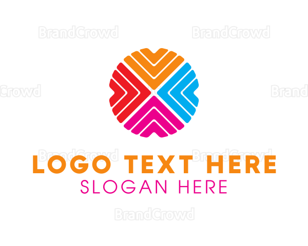 Multicolor Arrow Circle Logo