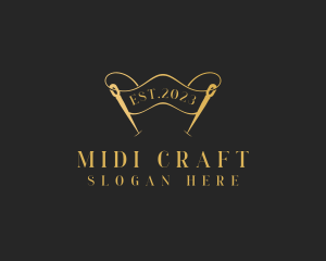 Dressmaking Needle Craft logo design