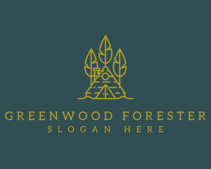 Forest Nature Cabin  logo design