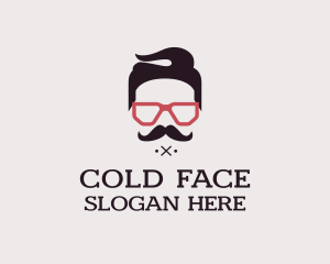 Hipster Glasses Face  logo design