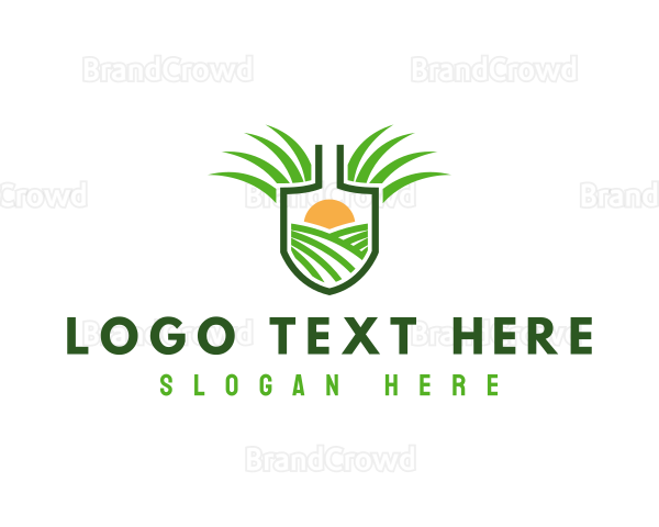 Shovel Landscaping Garden Logo