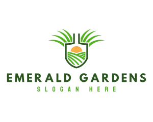 Shovel Landscaping Garden logo design