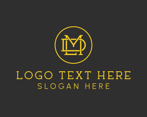 Monogram - Premium Minimalist Company Letter DM logo design