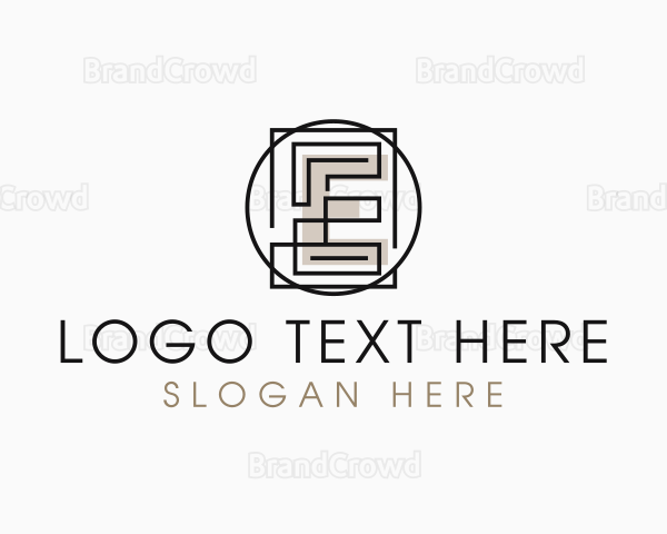 Abstract Builder Letter E Logo