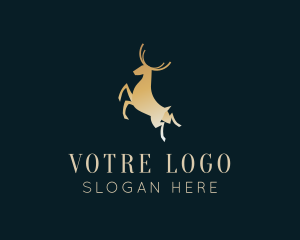 Luxe - Golden Premium Deer logo design