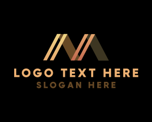 Letter M - House Roofing Letter M logo design