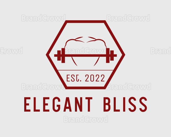 Hipster Weightlifter Gym Logo