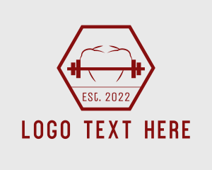 Bodybuilder - Hipster Weightlifter Gym logo design