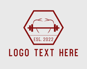 Crossfit - Hipster Weightlifter Gym logo design