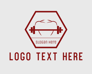 Hipster Weightlifter Gym Logo