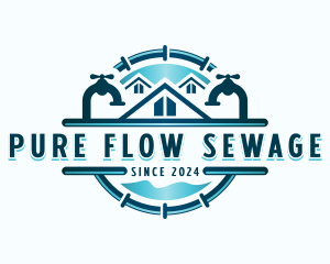 Sewage - Plumbing Faucet Maintenance logo design