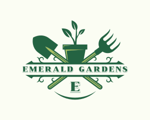Planting Gardening Landscaper logo design