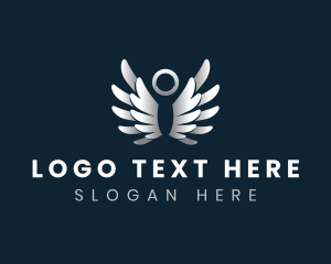 Angelic - Heavenly Angel Wings logo design