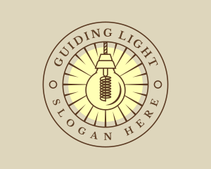 Electric Lightbulb Idea logo design