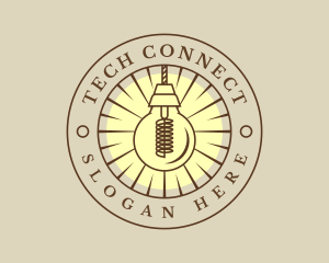 Incandescent - Electric Lightbulb Idea logo design
