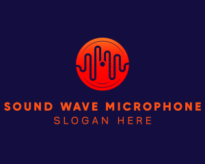 Disc Recording Sound Wave logo design