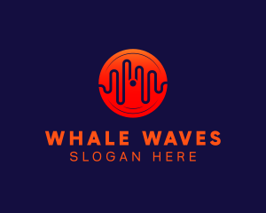 Disc Recording Sound Wave logo design