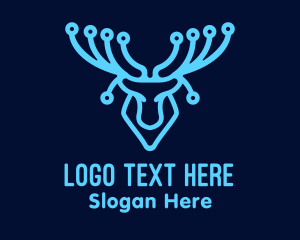 Cyber Security - Blue Moose Circuitry logo design
