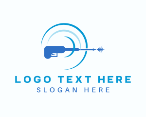 Maintenance - Blue Pressure Washer Cleaning logo design