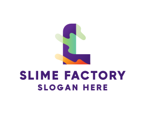 Slime - Modern Splash Letter L logo design