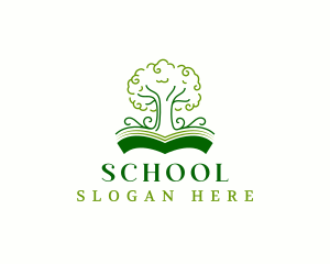 Book Tree School logo design