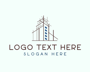 Lease - Architect Real Estate Property logo design