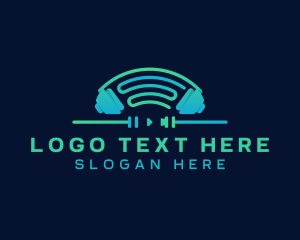 Podcast - Headphone Music Studio logo design