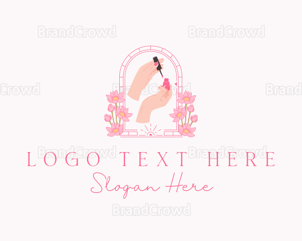 Floral Nail Salon Logo