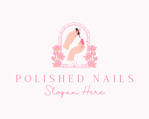 Floral Nail Salon logo design