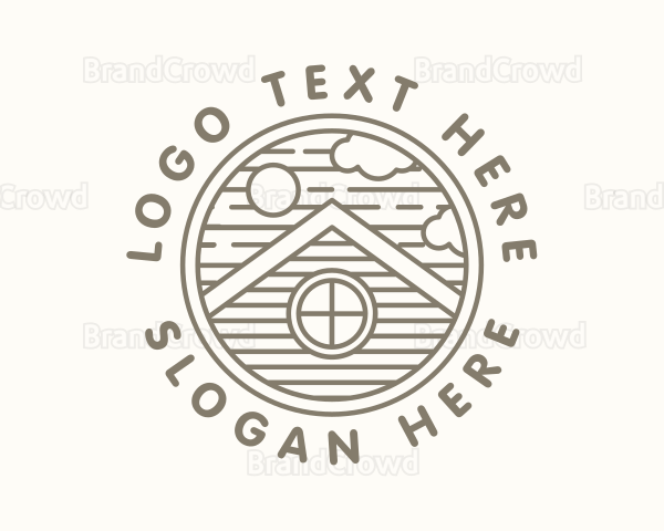 Wooden Cabin Adventure Logo