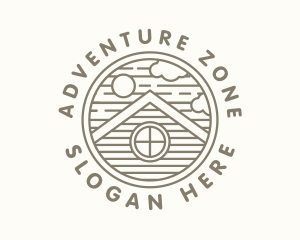 Wooden Cabin Adventure logo design