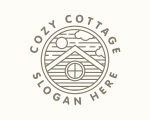 Cottage - Wooden Cabin Adventure logo design