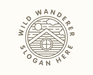 Wooden Cabin Adventure logo design