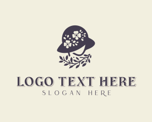 Visor Cap - Boutique Flower Hat logo design