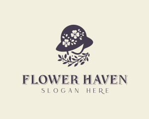 Boutique Flower Hat logo design