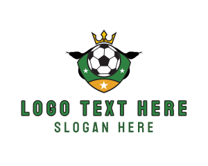 Football - Crown Snake Soccer logo design