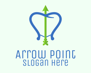 Archery - Dental Bow & Arrow logo design