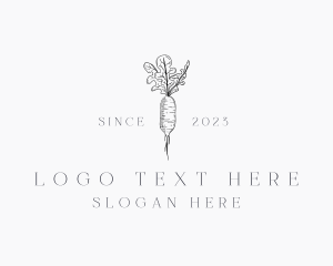 Vegan - Radish Plant Farm logo design