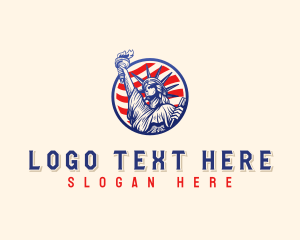 New York - American Liberty Statue logo design