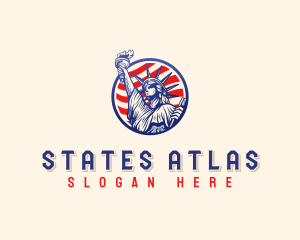 American Liberty Statue logo design