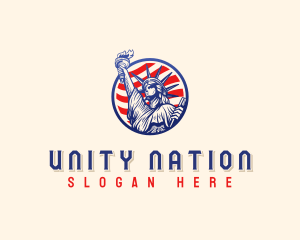 American Liberty Statue logo design