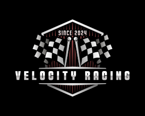 Checkerd Flag Racing logo design